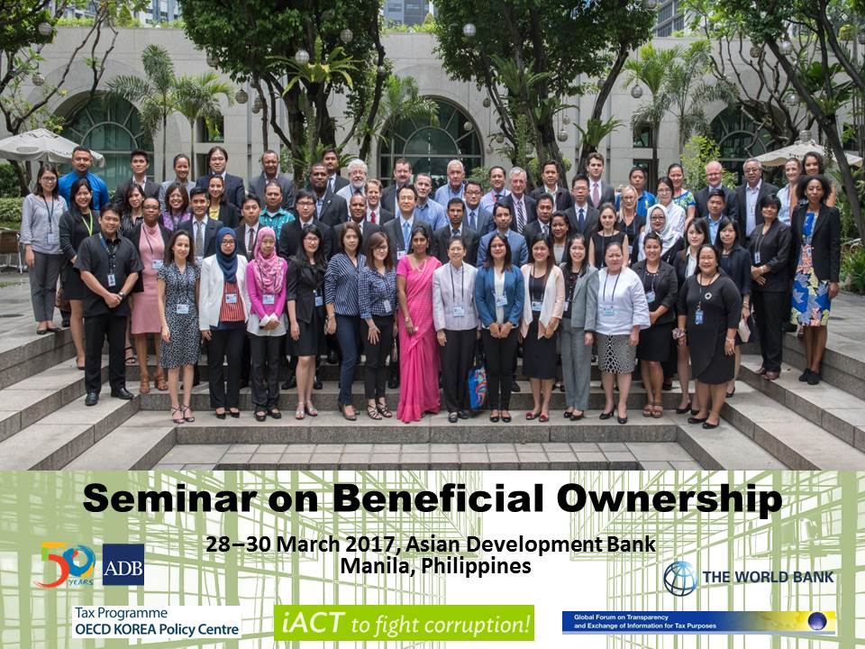 The joint seminar on Beneficial Ownership (Tax Programme, OECD Global Forum, ADB)