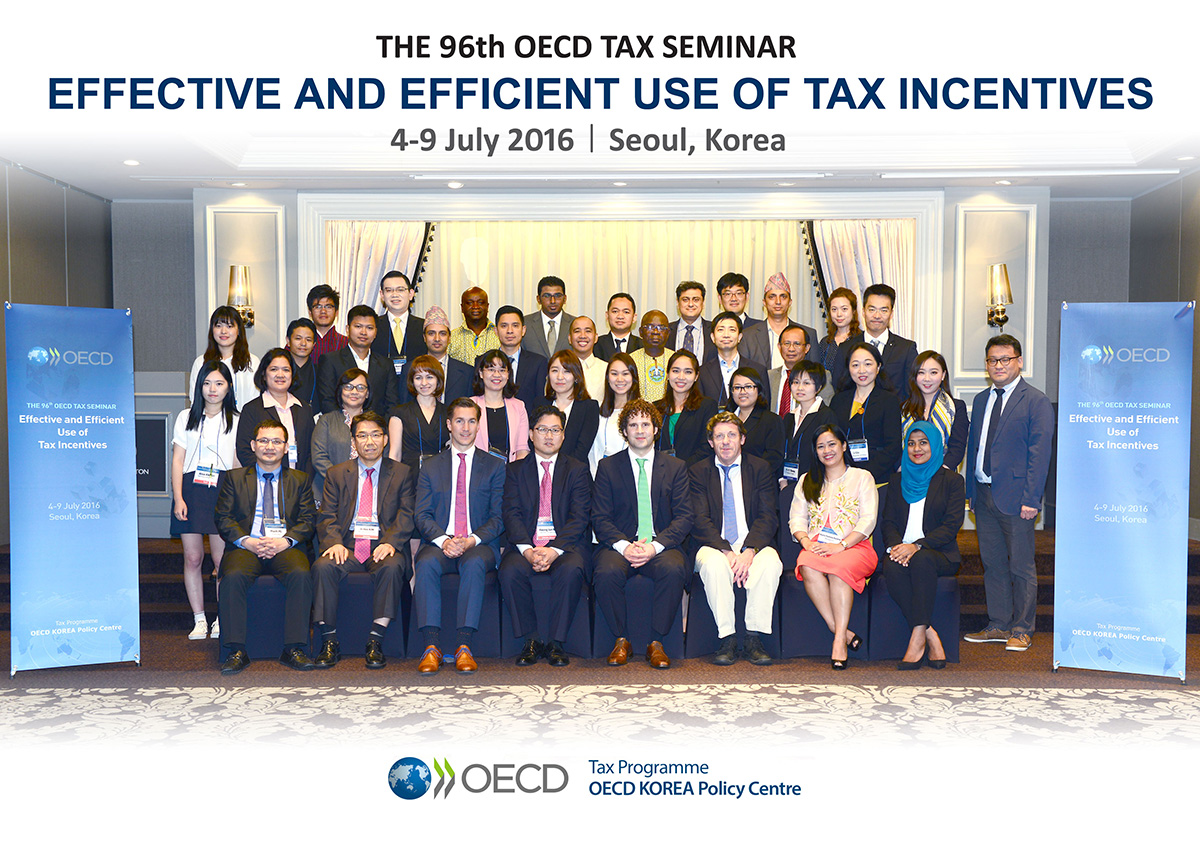 The 96th OECD Tax Seminar on Effective and Efficient Use of Tax Incentives